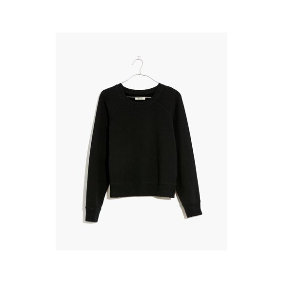 Madewell (Re)sourced Cotton Shrunken Sweatshirt AD112 black xs - Picture 2 of 4